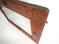 Archibald Knox for Liberty & Co. An Arts & Crafts copper mirror with Celtic interlacing - Thumbnail 6
