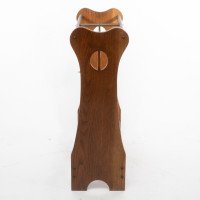 Arts & Crafts Oak Umbrella and Walking Stick Stand with Brass Rails c.1910 - Thumbnail 3