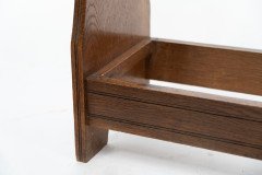 Arts & Crafts Oak Umbrella and Walking Stick Stand with Brass Rails c.1910 - Thumbnail 11