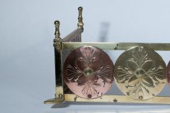 W. A. S. Benson & Heywood Sumner. Rare Arts & Crafts Brass & Copper Fire Fender - Thumbnail 3