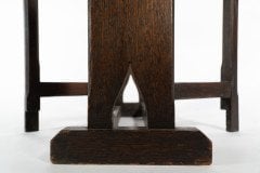 An Arts & Crafts Cotswold Style Oak Gate Leg Drop Leaf Tea or Side Table - Thumbnail 16