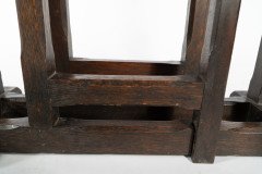 Arts & Crafts Cotswold Style Oak Gate Leg Drop Leaf Tea or Side Table - Thumbnail 11