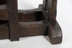 Arts & Crafts Cotswold Style Oak Gate Leg Drop Leaf Tea or Side Table - Thumbnail 13