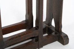 Arts & Crafts Cotswold Style Oak Gate Leg Drop Leaf Tea or Side Table - Thumbnail 14