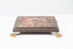 Benham & Froud Attributed, an Arts & Crafts Copper & Oak Teapot Stand or Trivet - Thumbnail 4