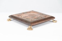 Benham & Froud ( attributed. ). An Arts & Crafts Copper & Oak Teapot Stand or Trivet - Thumbnail 6