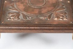 Benham & Froud Attributed, an Arts & Crafts Copper & Oak Teapot Stand or Trivet - Thumbnail 11