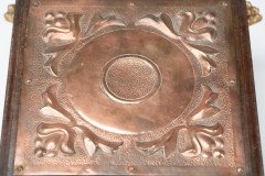 Benham & Froud Attributed, an Arts & Crafts Copper & Oak Teapot Stand or Trivet - Thumbnail 7