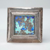 A Small Arts & Crafts Silver Plated Jewellery Box with Enamel Decoration - Thumbnail 4