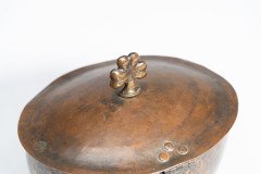 Hugh Wallis. Arts & Crafts Hand Hammered Copper Pot & Lid - Thumbnail 5