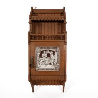 Reformed Gothic Hanging Bookcase, In the style of E. W. Godwin