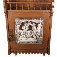 Reformed Gothic Hanging Bookcase, In the style of E. W. Godwin - Thumbnail 6