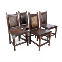 Set of Four Aesthetic Hall Chairs in the Manner of E. W. Godwin