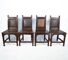 Set of Four Aesthetic Hall Chairs in the Manner of E. W. Godwin - Thumbnail 3