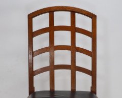 Ambrose Heal for Heal's. An Arts and Crafts Oak Lattice Back Desk Chair - Thumbnail 6