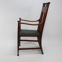 George Montague Ellwood. Made by J. S. Henry. A Set of Ten Arts & Crafts Oak Dining Chairs - Thumbnail 13
