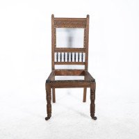 E. W. Godwin, attributed. A Pair of Oak Dining Chairs Ready Upholstery - Thumbnail 3