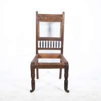 E. W. Godwin, attributed. A Pair of Oak Dining Chairs Ready Upholstery - Thumbnail 12