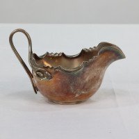James Dixon, Dr. C. Dresser Style Of. A Silver Plated Sugar Bowl & Milk Jug - Thumbnail 2