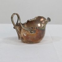 James Dixon, Dr. C. Dresser Style Of. A Silver Plated Sugar Bowl & Milk Jug - Thumbnail 3