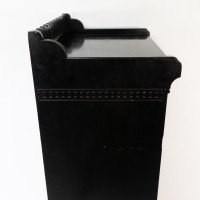 Collinson & Walton. An Aesthetic Movement Burr Walnut & Ebonised Music Cabinet - Thumbnail 6