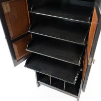 Collinson & Walton. Aesthetic Movement Burr Walnut & Ebonised Music Cabinet - Thumbnail 11