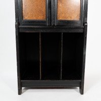 Collinson & Walton. Aesthetic Movement Burr Walnut & Ebonised Music Cabinet - Thumbnail 14