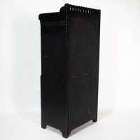 Collinson & Walton. An Aesthetic Movement Burr Walnut & Ebonised Music Cabinet - Thumbnail 17