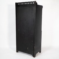 Collinson & Walton. An Aesthetic Movement Burr Walnut & Ebonised Music Cabinet - Thumbnail 19
