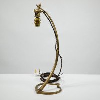 W. A. S. Benson. A Pair of Tall Swan Necked Table Lamps with Heart Shaped Base - Thumbnail 3