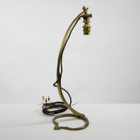 W. A. S. Benson. A Pair of Tall Swan Necked Table Lamps with Heart Shaped Base - Thumbnail 8