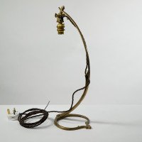 W. A. S. Benson. A Pair of Tall Swan Necked Table Lamps with Heart Shaped Base - Thumbnail 9
