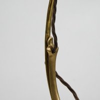 W. A. S. Benson. A Pair of Tall Swan Necked Table Lamps with Heart Shaped Base - Thumbnail 14