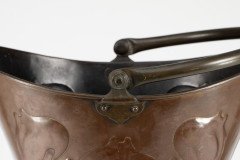 Arts & Crafts Copper Coal Bucket with Floral Decoration & Chocolate Patina - Thumbnail 10