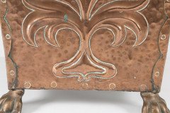 John Pearson attri. Arts & Crafts copper coal bucket with floral decoration - Thumbnail 17