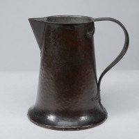 Arthur Dixon for the BGH. Arts & Crafts Hand-hammered Copper Jug - Thumbnail 7