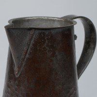 Arthur Dixon for the BGH. Arts & Crafts Hand-hammered Copper Jug - Thumbnail 12