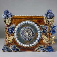 Royal Doulton. Aesthetic Movement six-section salt glaze window sill planter - Thumbnail 5