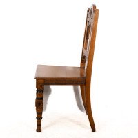 Alfred Waterhouse, attributed. For James Lamb. A Gothic Revival Oak Hall Chair - Thumbnail 5