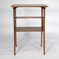 George Walton, Style of. A pair of Arts & Crafts inlaid Oak side table - Thumbnail 5