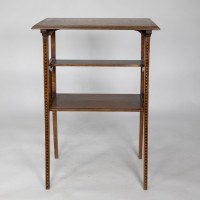 George Walton, Style of. A pair of Arts & Crafts inlaid Oak side table - Thumbnail 8