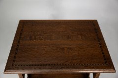 George Walton, Style of. A pair of Arts & Crafts inlaid Oak side table - Thumbnail 10