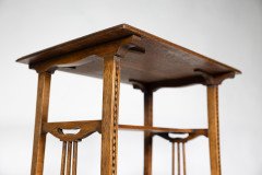 George Walton, Style of. A pair of Arts & Crafts inlaid Oak side table - Thumbnail 15