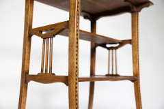 George Walton, Style of. A pair of Arts & Crafts inlaid Oak side table - Thumbnail 16