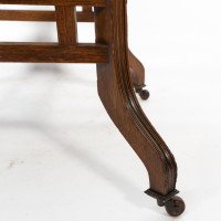 Lamb of Manchester, Stamped Lambs. Rare Anglo-Japanese Oak Oval Centre Table - Thumbnail 15