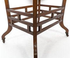 Lamb of Manchester, Stamped Lambs. Rare Anglo-Japanese Oak Oval Centre Table - Thumbnail 11