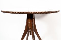 Lambs of Manchester attr. A fine Aesthetic Movement walnut circular wine table - Thumbnail 4