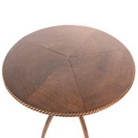 Lambs of Manchester attr. A fine Aesthetic Movement walnut circular wine table - Thumbnail 6