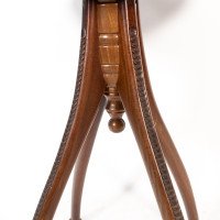 Lambs of Manchester attr. A fine Aesthetic Movement walnut circular wine table - Thumbnail 8