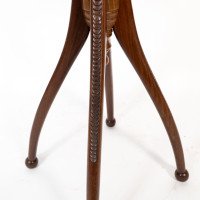 Lambs of Manchester attr. A fine Aesthetic Movement walnut circular wine table - Thumbnail 9